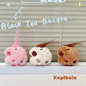 Cute capybara plush toy pendant fluffy guinea pig doll bag charm cute nonmainstream style