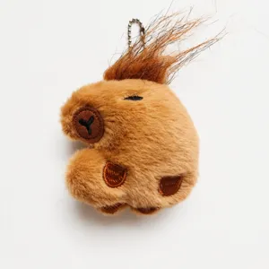 Cute capybara plush toy keychain fluffy alternative styling cute backpack pendant 8x8cm