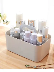 Große Kosmetik Aufbewahrungsbox mit Griff Desktop Make-up Organizer Schminktisch