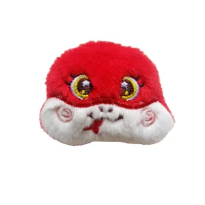 Lindo accesorio de felpa de serpiente roja para broche de muñeca ropa decoración