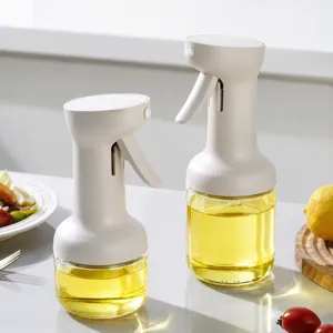 Glass oil sprayer bottle for kitchen cooking, BBQ and air fryer oil mister dispenser tool.