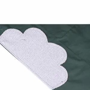 Waterproof kitchen apron with coral fleece hand towels on both sides, oil-proof cook wear.
