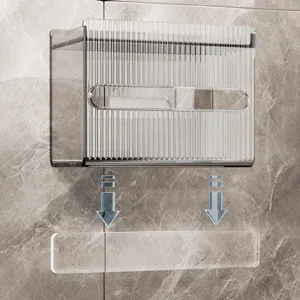 Moderne transparente Acryl Taschentuchbox wandmontiert wasserdicht für Bad Küche