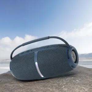 Portable wireless bluetooth speaker with 16w power, deep bass and outdoor waterproof design.