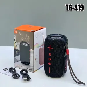 Portable waterproof bluetooth speaker with TWS function, wireless outdoor mini music box.