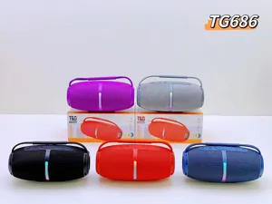 Wireless bluetooth speaker with portable handle, TWS pairing, deep bass, type-c charging design.