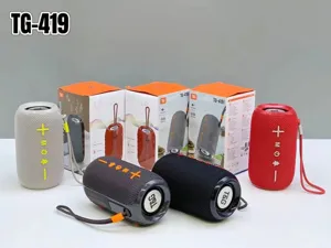 Portable outdoor waterproof wireless bluetooth speaker with TWS and deep bass sound.