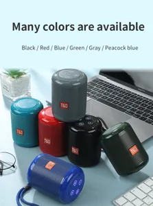 Tragbarer Mini Bluetooth Lautsprecher mit Trageband, bunte kabellose Musikbox für Outdoor.