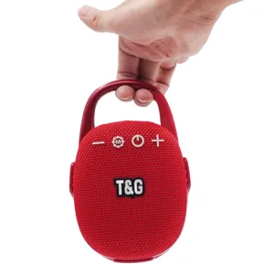 Tragbarer roter Bluetooth Lautsprecher mit Outdoor Griff, kabelloser Mini Soundbox.