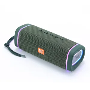 Tragbarer Bluetooth Lautsprecher mit RGB Licht Stoffnetz Outdoor kabelloses Soundsystem