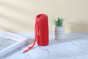 Portable waterproof bluetooth speaker with colorful lights and rich bass for outdoor use.