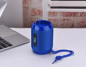 Portable bluetooth speaker with phone stand wireless outdoor subwoofers detail view.
