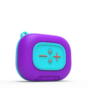 Portable outdoor Bluetooth speaker with macaron color design and waterproof function.