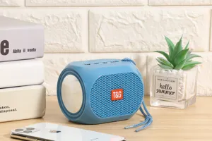 Tragbarer wasserdichter Bluetooth Lautsprecher mit Doppelmembran und starkem Bass.