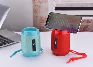 Portable wireless Bluetooth speaker with phone stand for desktop and outdoor music