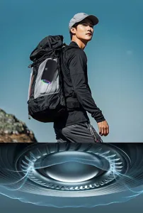 Tragbarer kabelloser Bluetooth Lautsprecher mit starkem Bass und RGB Beleuchtung.