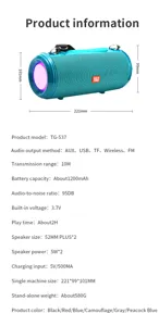 Haut-parleur Bluetooth sans fil portable avec lumières colorées et double diaphragme.