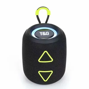 Haut-parleur Bluetooth sans fil portable avec lumières LED colorées et basses puissantes.
