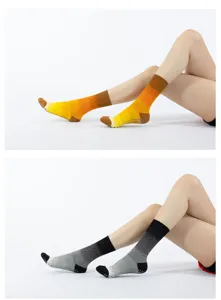 Chaussettes de yoga femme mi-mollet antidérapantes dégradé sport fitness pilates neuf
