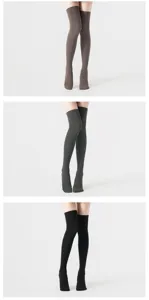 Over-the-knee ribbed compression socks, comfortable winter autumn long leg warmers shapewear.