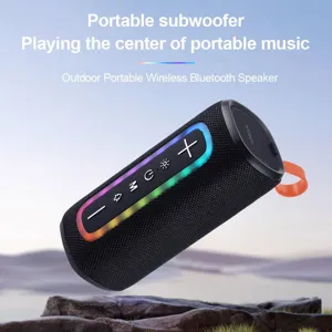 Tragbarer Kabelloser Bluetooth Lautsprecher Outdoor Subwoofer Mit RGB Beleuchtung Und Freisprechfunktion Tragbares Audiogerät Für Heimparty