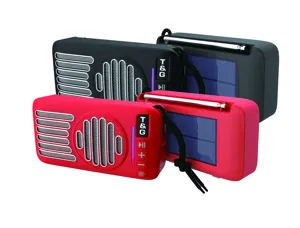 Tragbarer Solar Bluetooth Lautsprecher Outdoor kabelloser Subwoofer mit TF Kartenslot