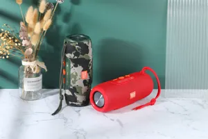 Haut-parleur Bluetooth sans fil portable avec des basses puissantes et double radiateur.