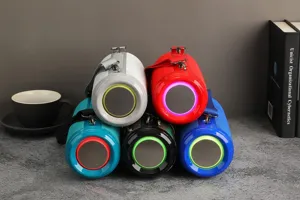 Haut-parleur Bluetooth sans fil portable avec lumières LED vibrantes et son puissant.