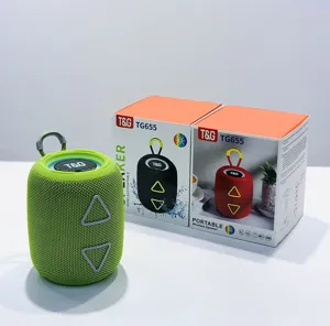 Haut-parleur Bluetooth sans fil portable T&G TG-655 cylindrique basses extérieures