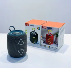 Enceinte Bluetooth sans fil portable TG-655 avec sangle de transport et super basses