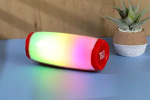 Haut parleur Bluetooth sans fil portable avec lumieres LED RVB vibrantes exterieures.