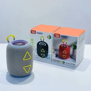 Haut-parleur Bluetooth sans fil portable cylindrique son stereo avec boutons jaunes!