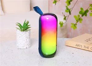 Haut-parleur Bluetooth Mini Portable RGB Lumière Colorée Son Sans Fil Subwoofer Extérieur