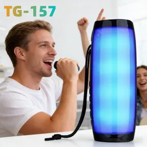 Enceinte Bluetooth sans fil portable avec lumières LED colorées vibrantes subwoofer pour fête