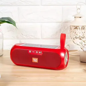 Solar Powered Portable Bluetooth Speaker Outdoor Waterproof Wireless Subwoofer With Hands Free Call TF Card FM Radio