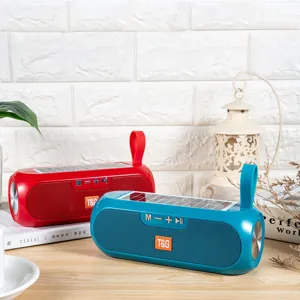 Portable Solar Bluetooth Speaker Outdoor Wireless Boombox with TWS Stereo Sound and Hand Strap