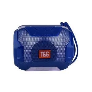 Enceinte bluetooth sans fil portable avec lumières LED, mini haut-parleur pour voyage.