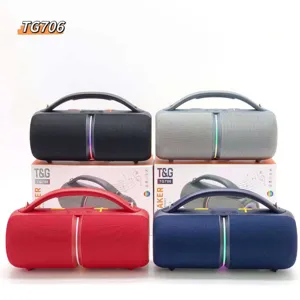 Portable Bluetooth Speaker Wireless Outdoor Stereo Subwoofer with RGB Light and Handle