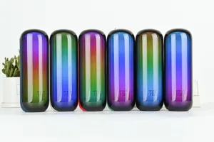 Haut-parleur Bluetooth portable avec lumières LED colorées, design stéréo TWS sans fil.