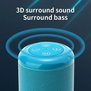 Mini altoparlante Bluetooth portatile con suono surround 3D e bassi profondi per esterni.