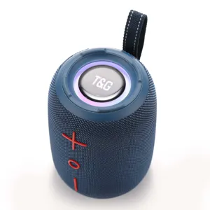 Haut-parleur Bluetooth sans fil portable avec lumières LED, subwoofer étanche.