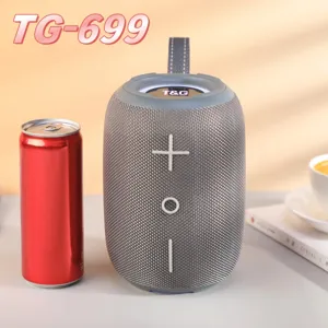 Enceinte bluetooth portable avec LED, haut-parleur sans fil etanche pour exterieur.