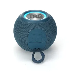 Haut-parleur Bluetooth sans fil portable avec lumières LED, audio mini basse en tissu.