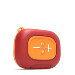 Portable outdoor Bluetooth speaker with waterproof design, vibrant colors and deep bass sound.