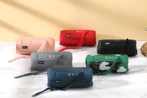 Portable wireless bluetooth speaker, waterproof fabric outdoor stereo bass sound box.