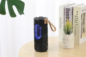 Altoparlante Bluetooth da esterno impermeabile portatile con luci LED e subwoofer.