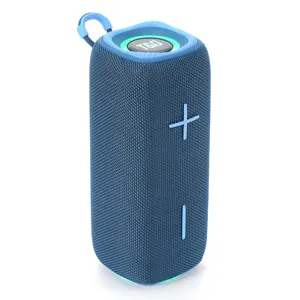Tragbarer Bluetooth Lautsprecher mit RGB Licht, wasserdichte Outdoor Box mit starkem Bass.