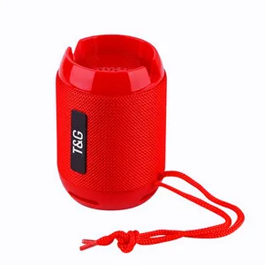 Portable TG129C Bluetooth Speaker Wireless Mini Outdoor Subwoofer With Convenient Lanyard Red