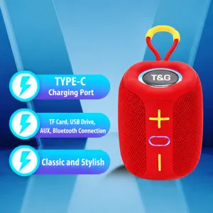 Portable Wireless Bluetooth Speaker Outdoor Mini Handheld TWS Stereo Sound LED Light Subwoofer Music Player