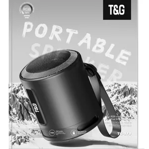 Tragbarer Kabelloser Bluetooth Lautsprecher Mini Outdoor Subwoofer Mit RGB Bunter Beleuchtung Trageband Freisprechfunktion